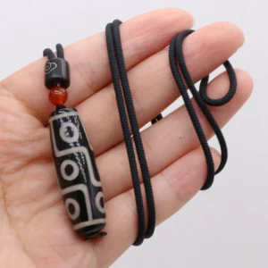 Tibet Nine Eyed Dzi Bead Pendant