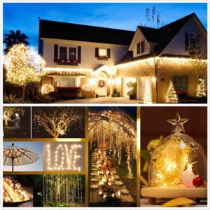 10m 20m LED Holiday Bright Lights Connectable Rice Lights