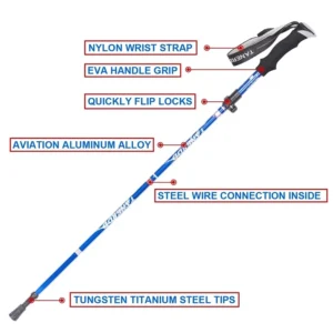 Automatic Retractable Self-Defense Hiking Stick