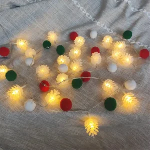 10/20LED Pinecone Christmas Vacation Light Ball