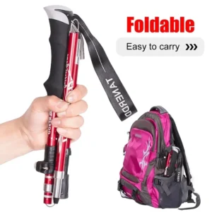 Automatic Retractable Self-Defense Hiking Stick