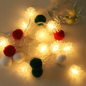 10/20LED Pinecone Christmas Vacation Light Ball