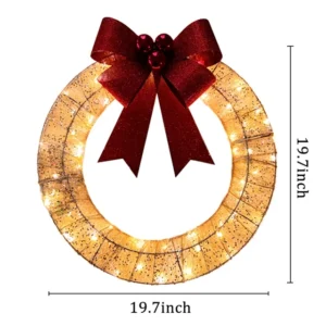 Christmas Wreath Lights with 400LT White LED