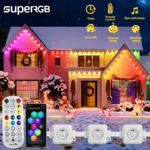 20M Outdoor APP Bluetooth RGB Holiday House Lighting