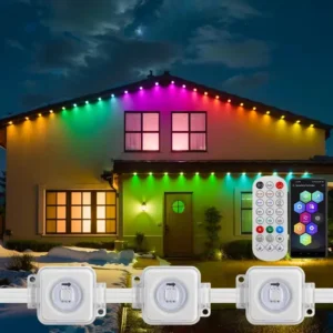 20M Outdoor APP Bluetooth RGB Holiday House Lighting