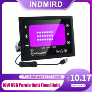 USB 10W Bright Lights purple Flood Light