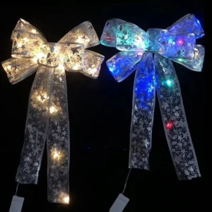 LED Christmas Bow With Lights