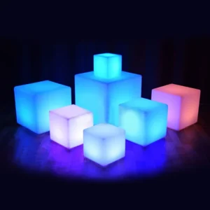 Square Stool LED Glow Cube Chairs