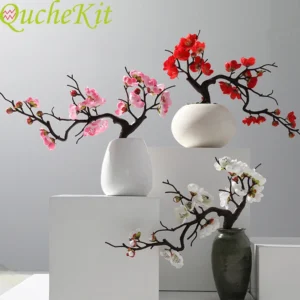 Plum Indoor Cherry Blossom Artificial Silk Flowers