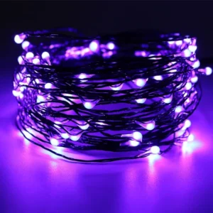 10M 100 LED Halloween Lights Orange and Purple