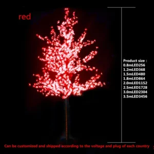 864 LED Bulbs Artificial Cherry Blossom Christmas Tree