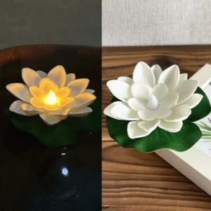 1PC Artificial Floating Lighted Flower Lotus