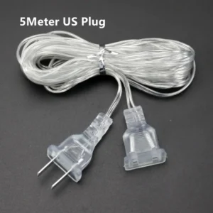 3M to 5M Holiday Extension Cords Transparent For Garland LED Lights