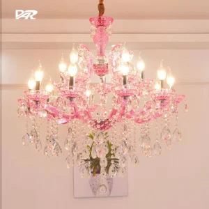 Crystal Pink Chandelier