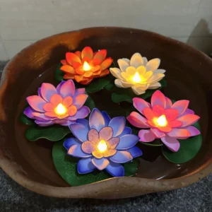 1PC Artificial Floating Lighted Flower Lotus