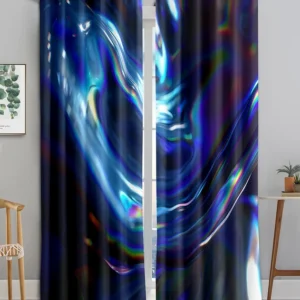 Abstract Iridescent Surface Holographic Curtains