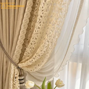 Cream Color Retro Custom Beaded Curtains