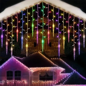 5M Droop Christmas and Halloween Orange Icicle Lights