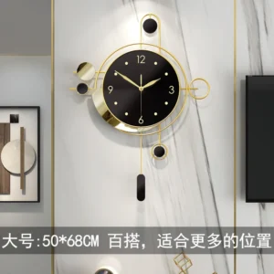 Golden Art Deco Wall Clock