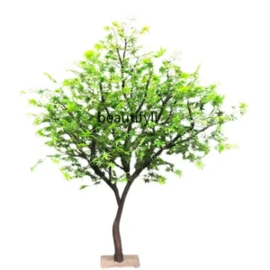 Artificial Indoor Green Maple Tree Decoration