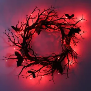 45cm Halloween Wreath with Lights