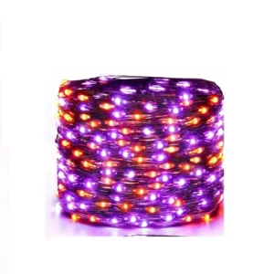 2pcs Orange and Purple LED Lights for Halloween