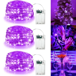 Copper Wire LED Halloween Lights Purple