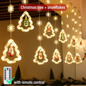 LED Dimmable Christmas Lights with Star and USB Control