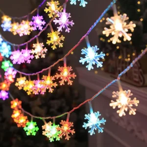 LED Snowflake Lights for Christmas