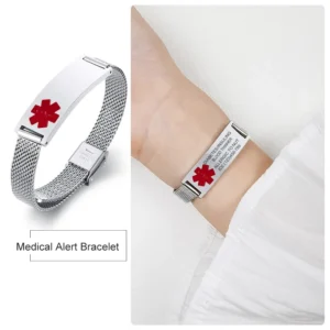 Custom Medical Lymphedema Alert Bracelets for Women