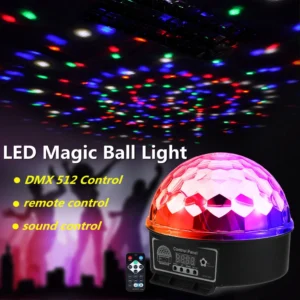 Professional DMX512 Stage Lights RGBYWP LED Ball