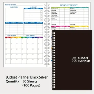 PVC Hardcover 50 Sheets For Budget Planning