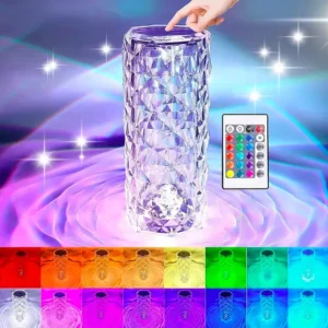 Rechargeable 16 Colors RGB Crystal Changing Table light