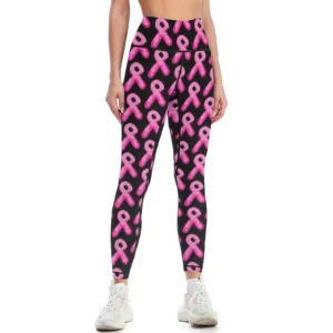 Pink Breast Cancer Yoga Pants