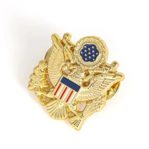 Stainless Steel USA American Eagle Lapel Pin