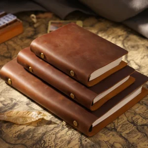 Vintage Leather Journal Budget Planner