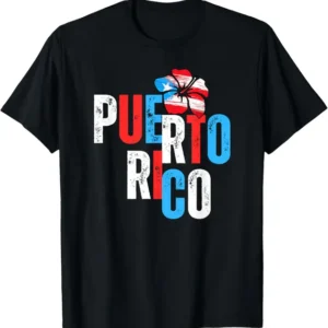 Puerto Rico Amapola Flower Boricua Flag Culture and Roots T-Shirt