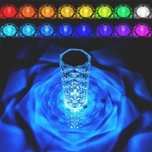 Rechargeable 16 Colors RGB Crystal Changing Table light