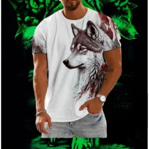 Wolf Totem T-Shirt | High-Quality Men’s Street Trend Loose Fit Tee