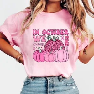 Fashion Breast Cancer T Shirt for October